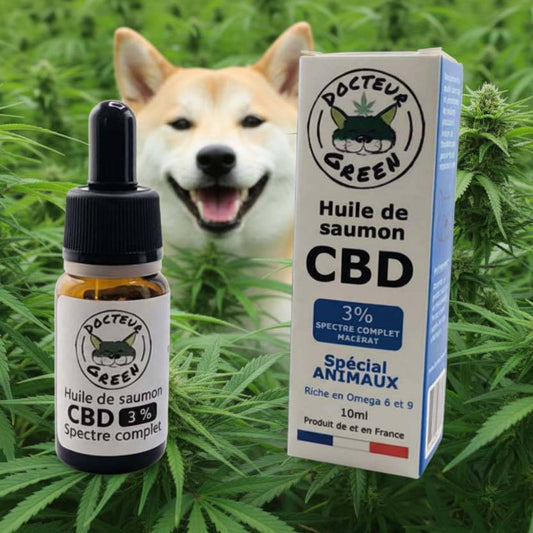 Huile de saumon CBD 3% Animaux